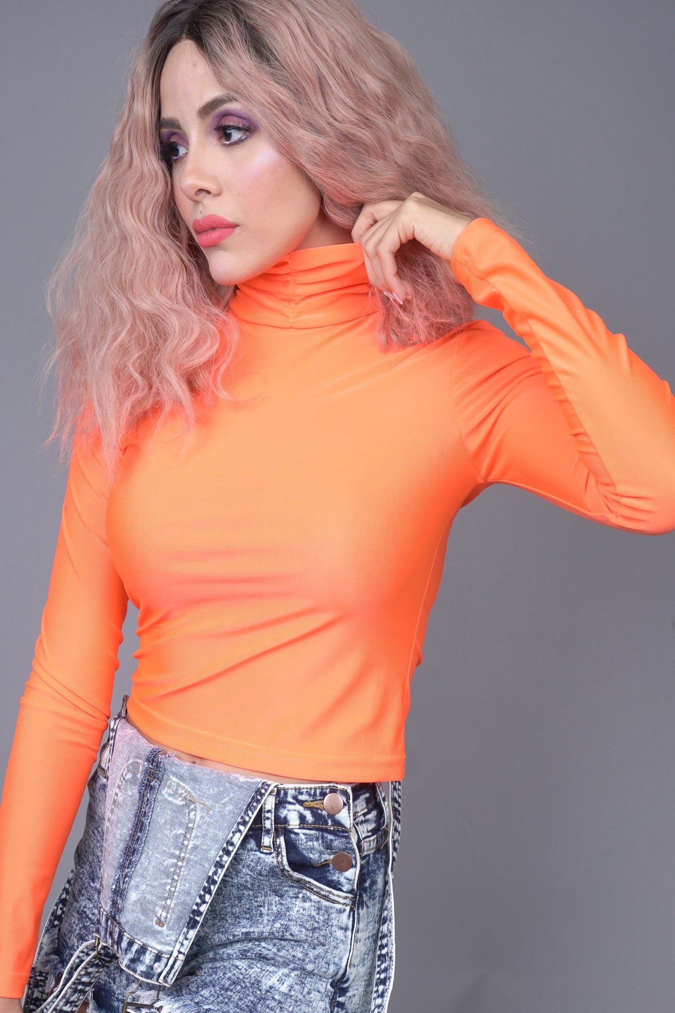 Orange Essential Turtleneck