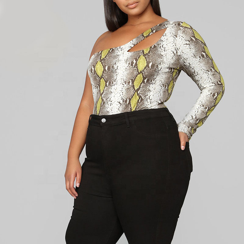 Snakeskin Print Bodysuit