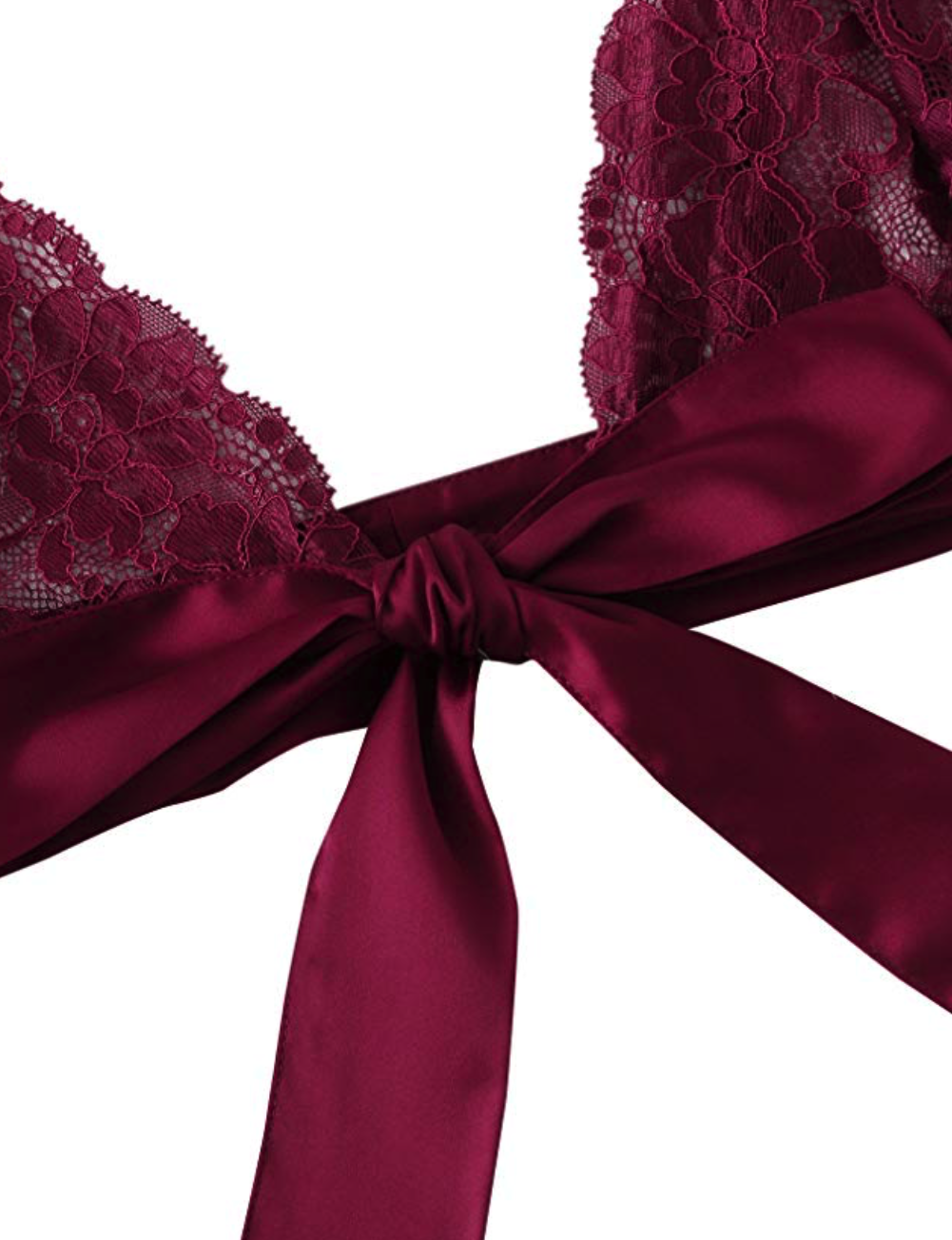 TIE FRONT LACE BRALETTE SET