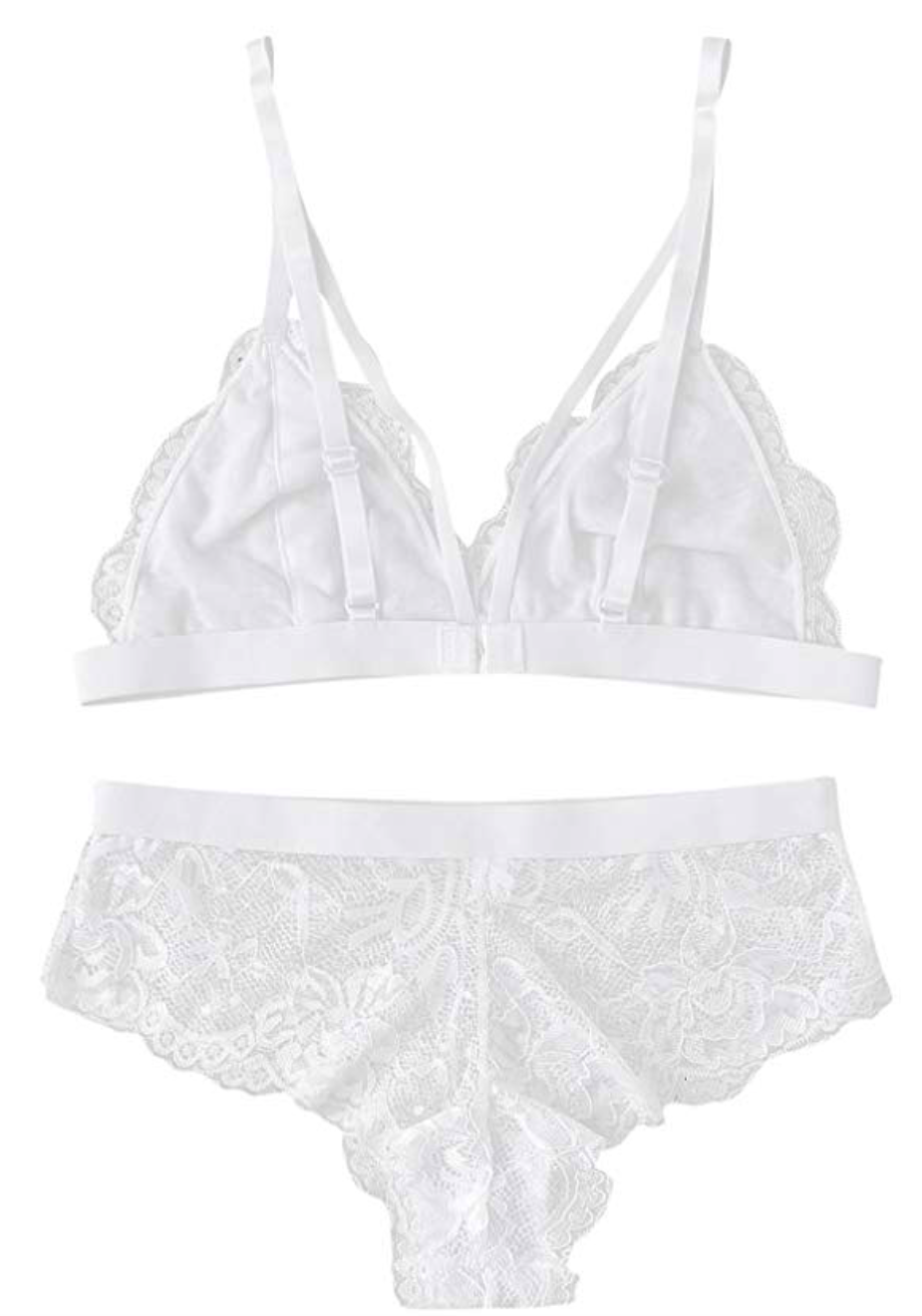 TIE FRONT LACE BRALETTE SET