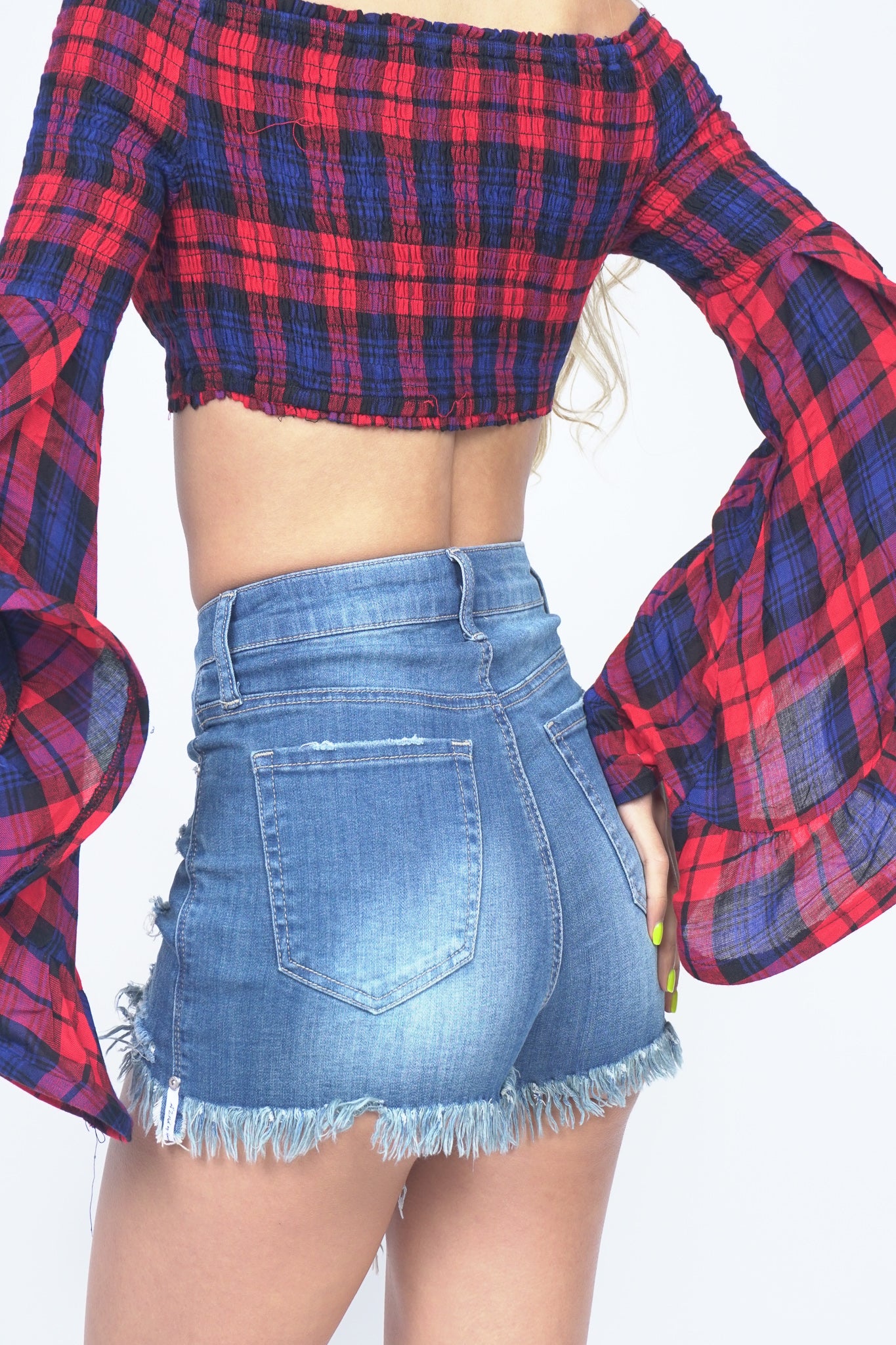 PLAID CROP TOP