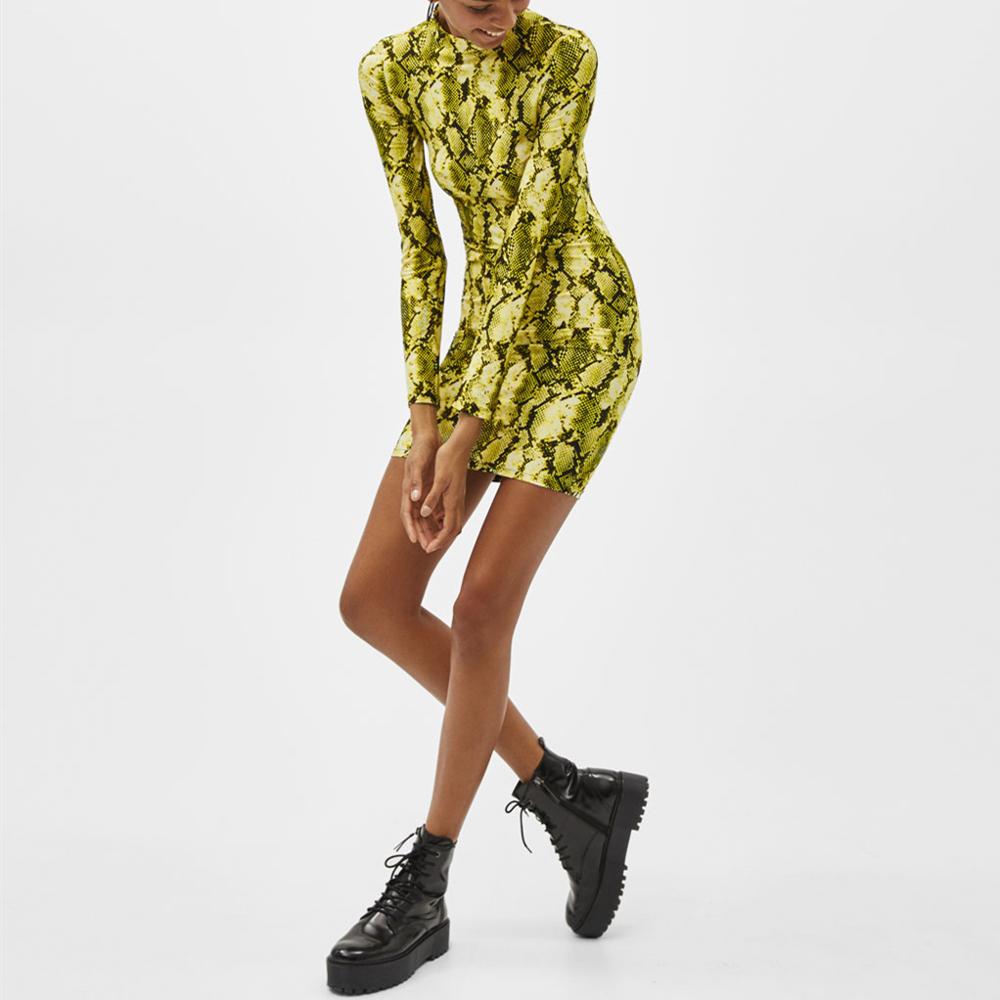 Yellow Snakeskin Dress