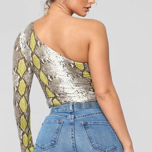 Snakeskin Print Bodysuit